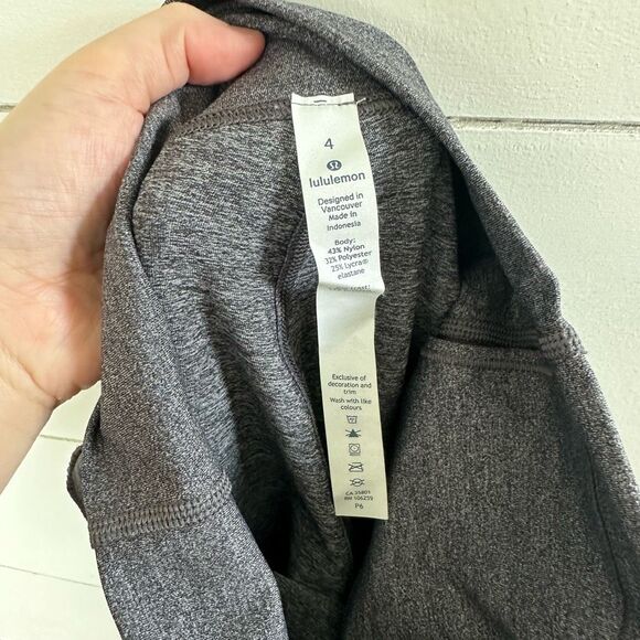 Lululemon Women’s 4 Grey Tech Mesh Leggings - Picture 5 of 5